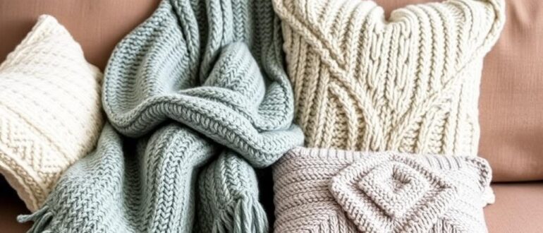 Вязание для дома уютные пледы и подушки